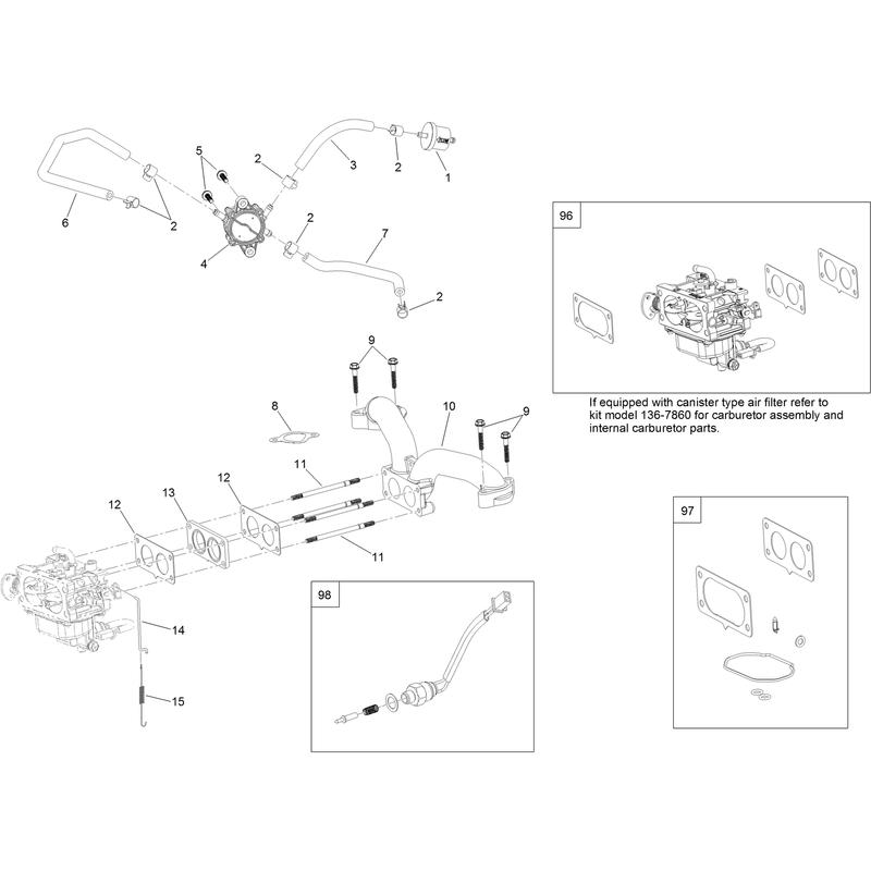 Fuel System Assembly  with Non-Canister Style Air Filter