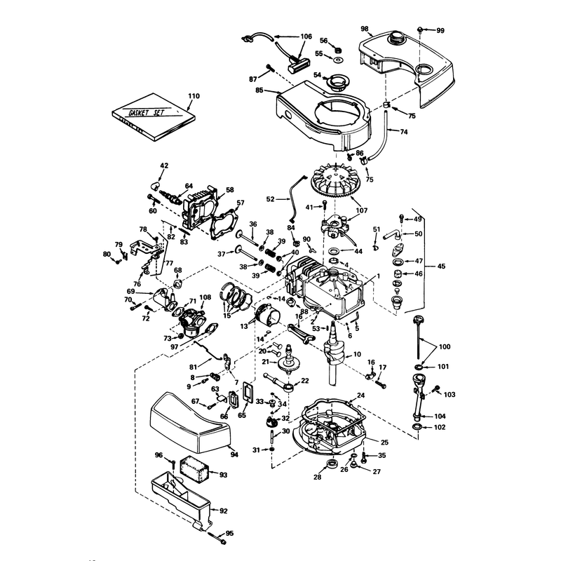 Engine Tecumseh Model No Tnt 100-10048b