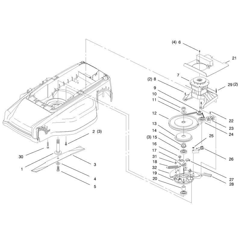 Motor and Blade Assembly