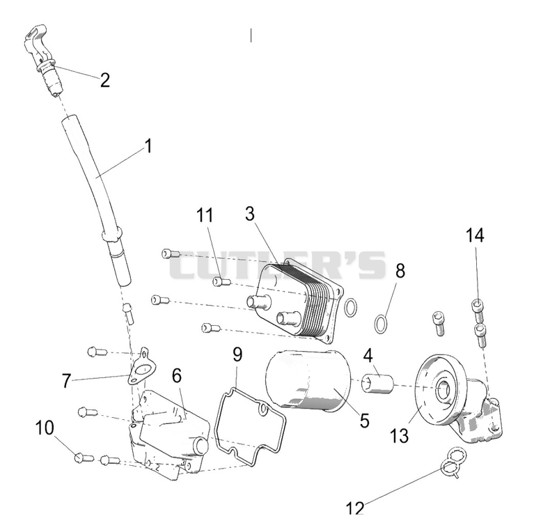 Engine, Dipstick and Oil Filter
