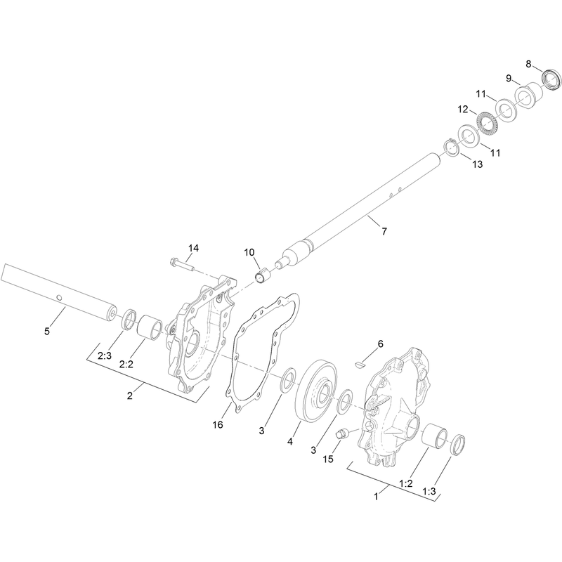 28 Inch Auger Gearcase Assembly No. 125-7926