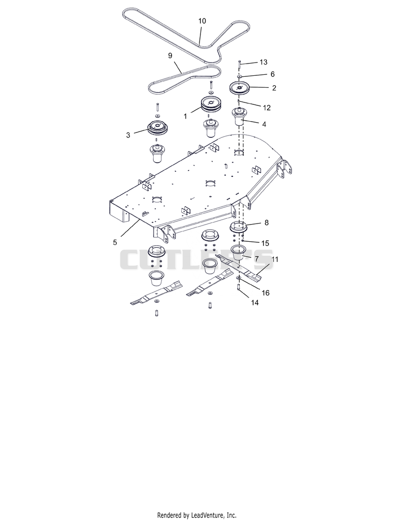 Deck, Belt, Blades and Spindles - 60