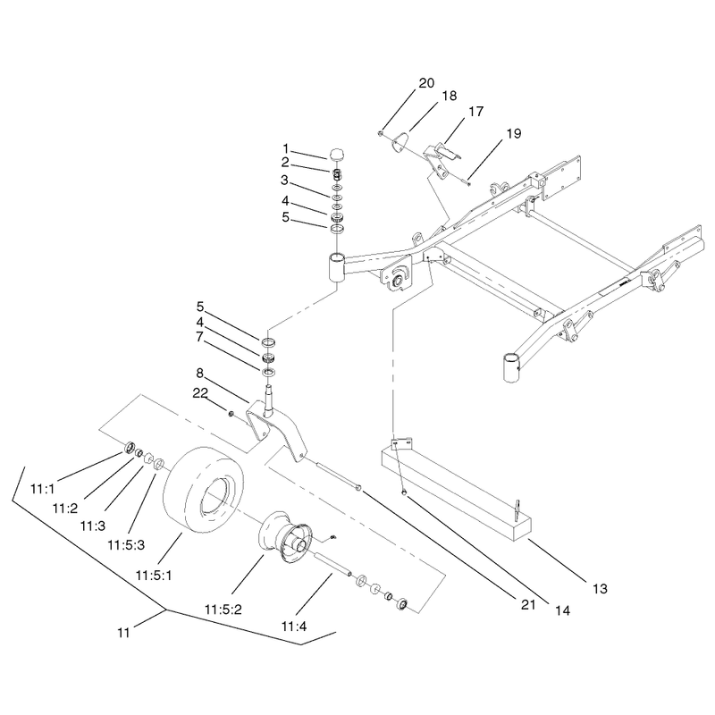 Caster and Wheel Assembly