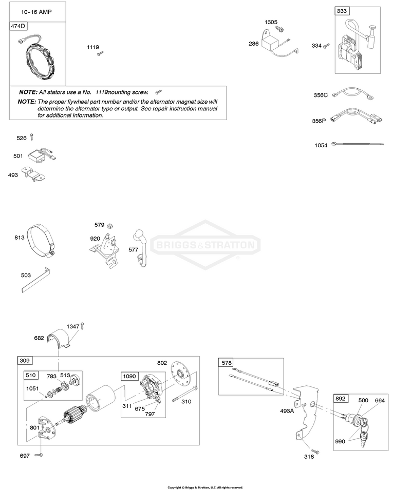Alternator, Electric Starter, Ignition