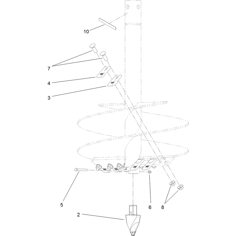 24-Inch Auger Bit Assembly
