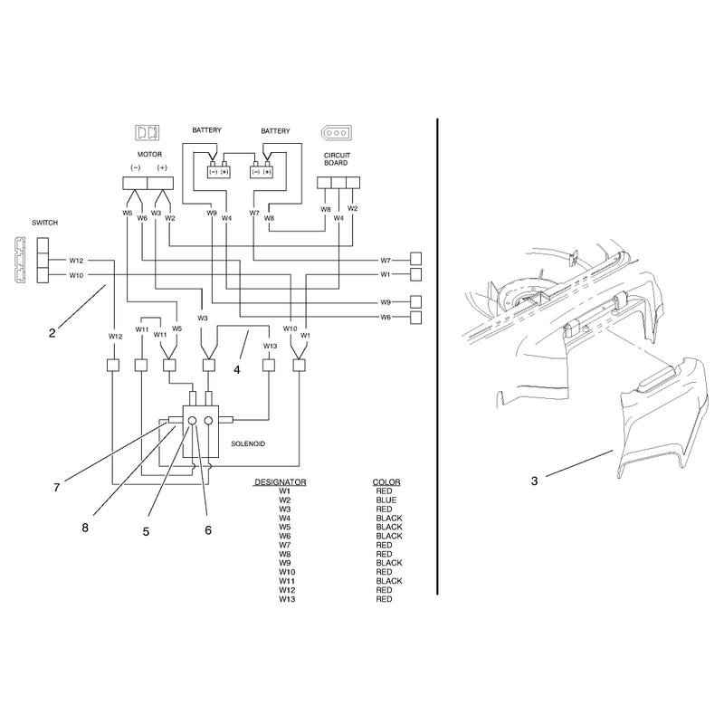 Electrical Wire Diagram and Side Descharge Chute