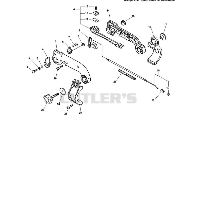 Handle, Ignition Switch,Throttle Cable
