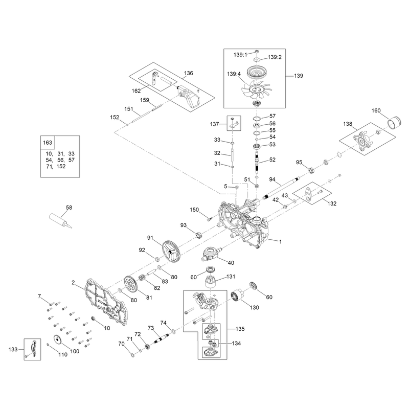 RH Hydro Transmission Assembly No. 139-7451