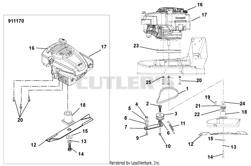 Engine, Blade, Belt