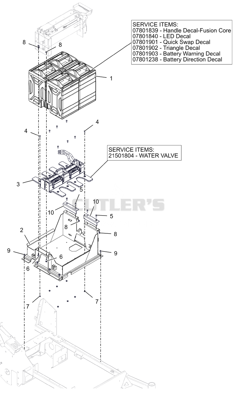 Battery Tray and Batteries