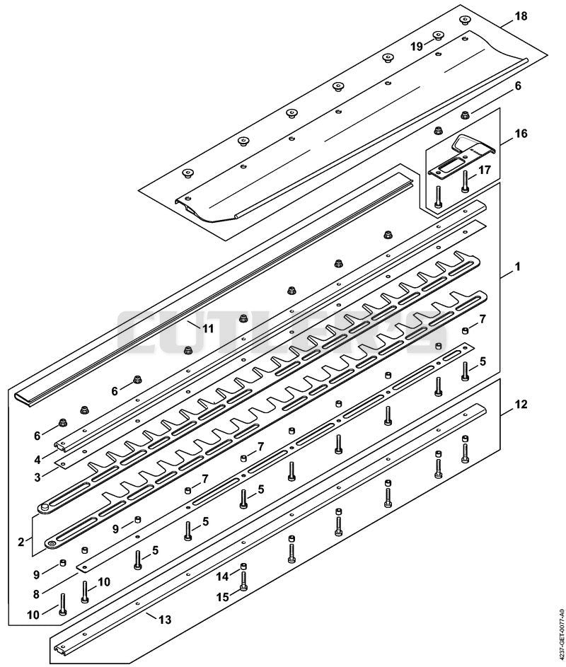 Cutter bar 750 mm / 30" R