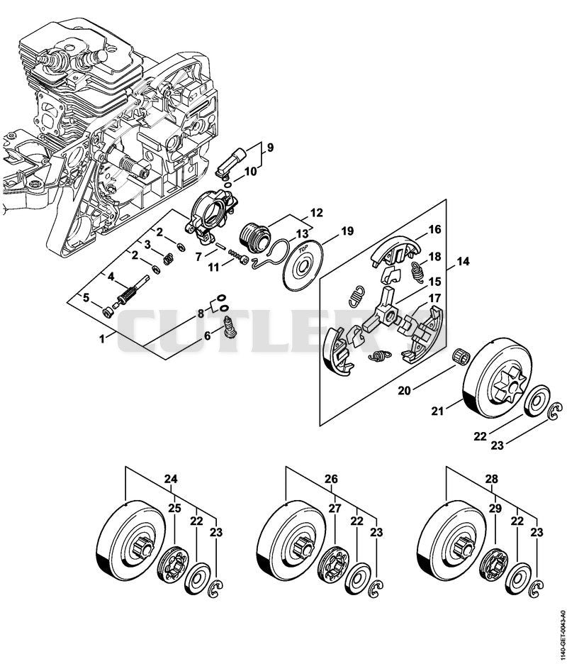 Oil pump, Clutch