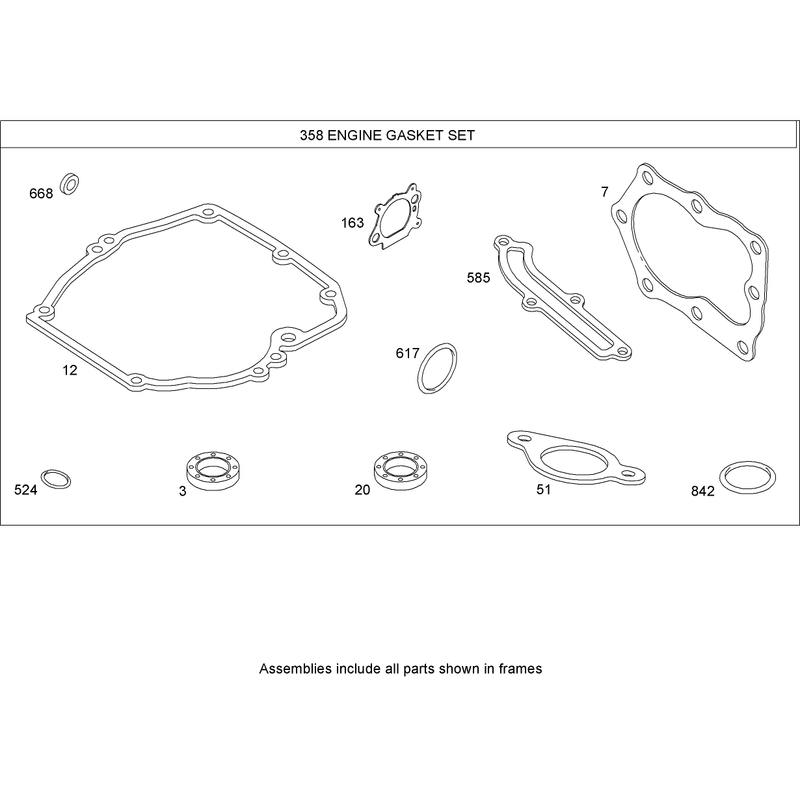 Gasket Kit Briggs and Stratton 12H802-1841-B1