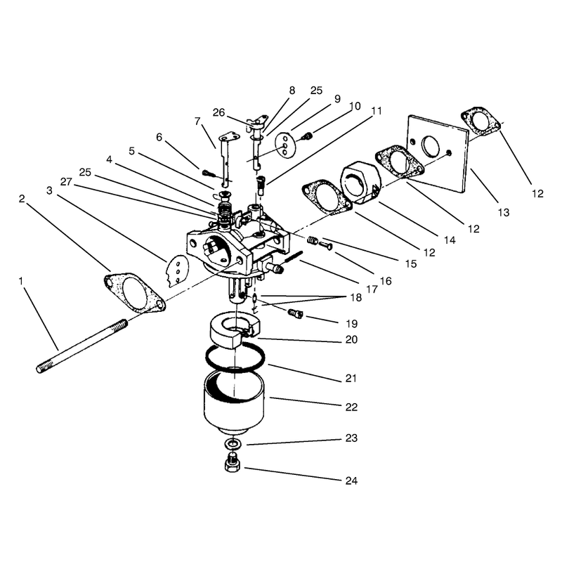 Carburetor Assembly Model No 47ps5-7model No 22045bmodel No 47pt6-7model No 22045