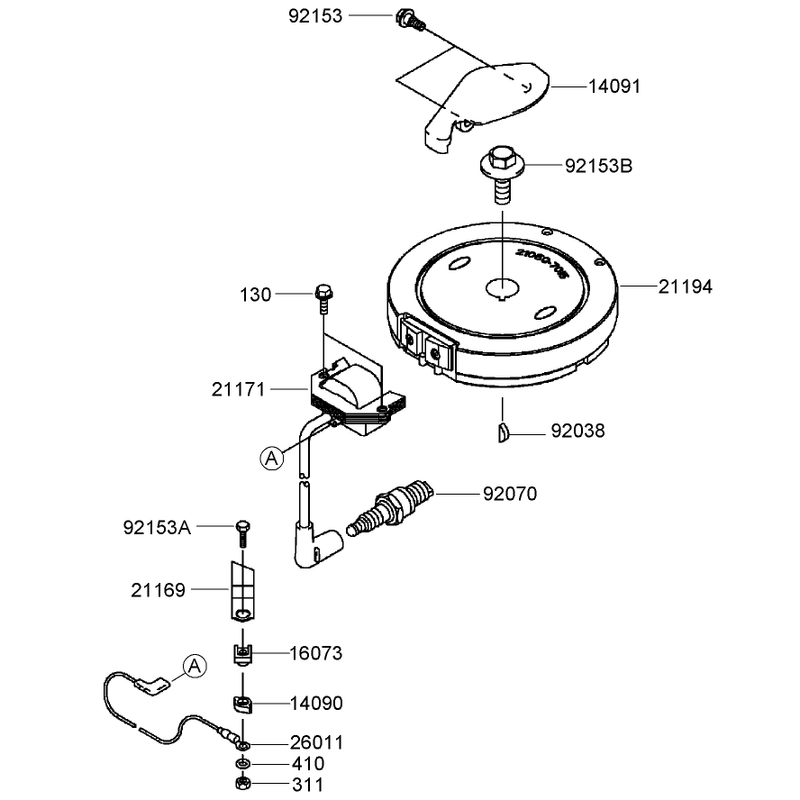 Electric Equipment Assembly Kawasaki FJ180V-AS31