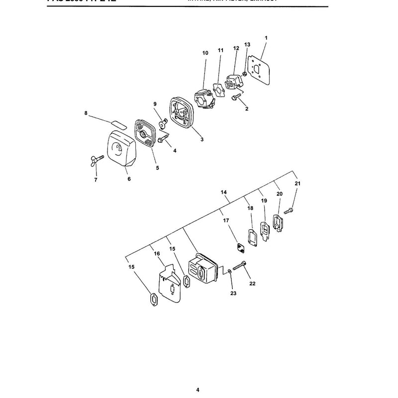 Intake, Air Filter, Exhaust