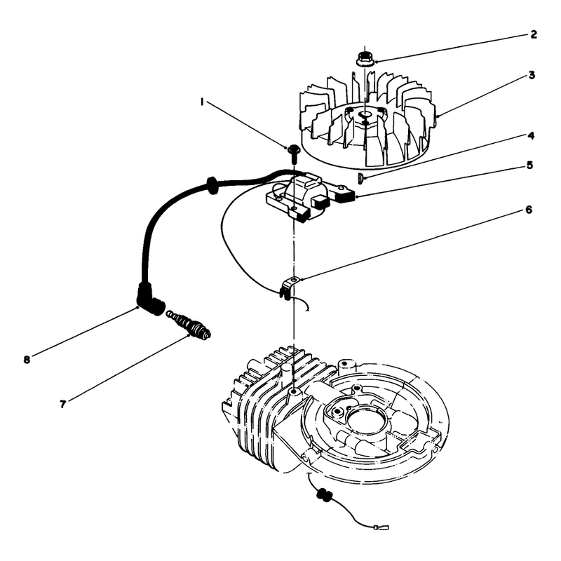 Flywheel and Magneto Assembly Engine No 47pg6