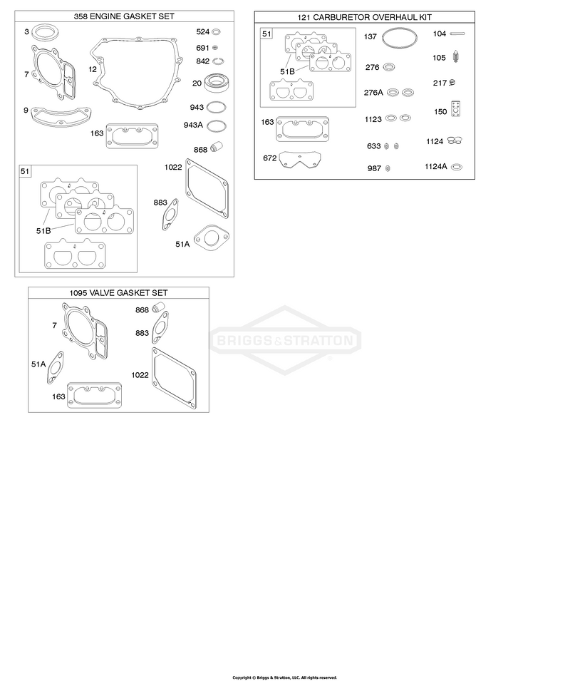 Engine/Valve Gasket Set, Carburetor Overhaul Kit