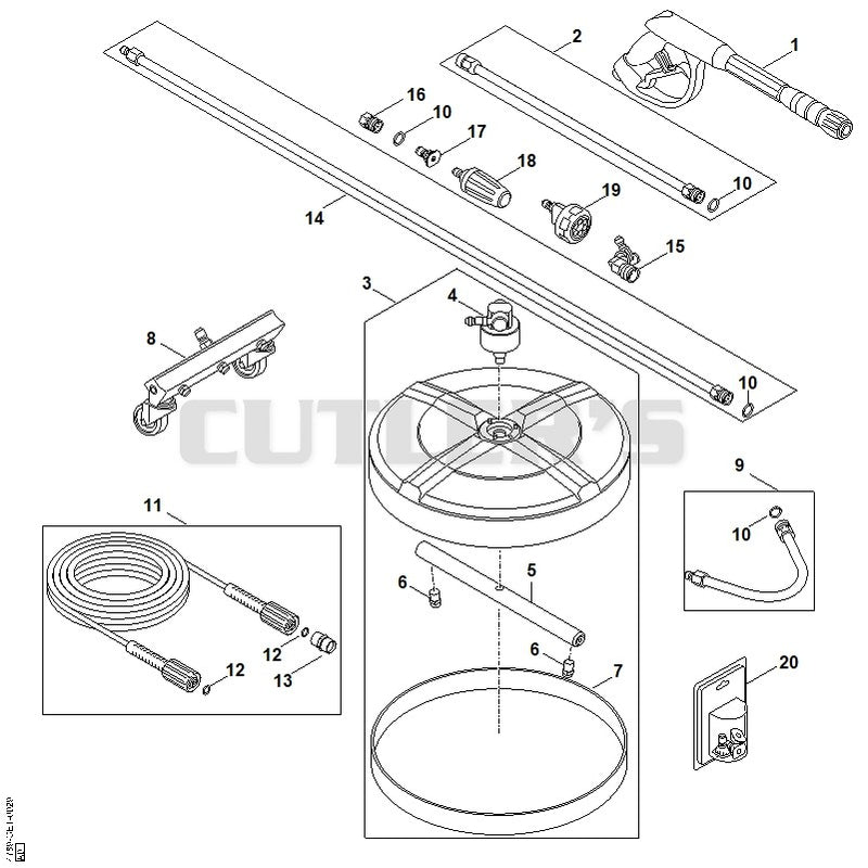 Spray gun, High-pressure hose, Accessories
