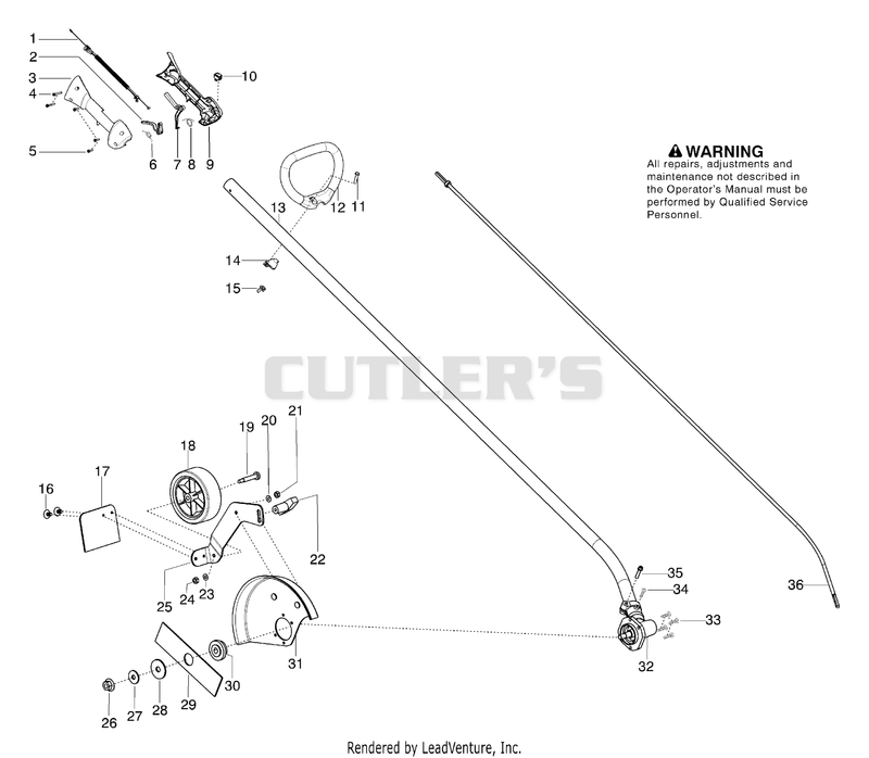 Handle, Shaft & Cutting Head