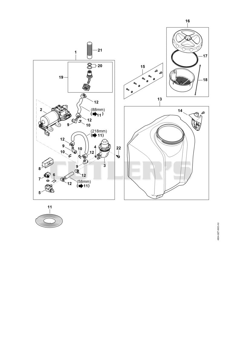 Electric motor, Pump, Container