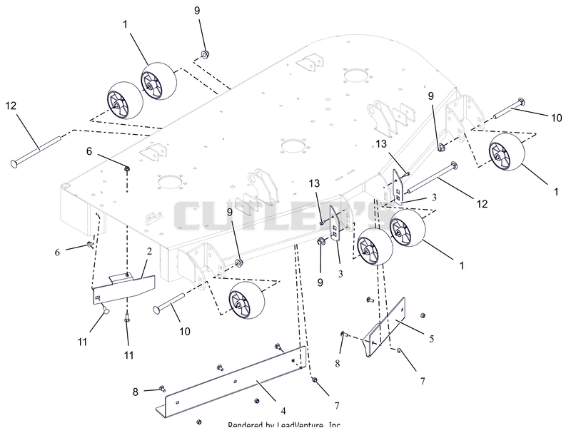 Anti-Scalp Wheels and Baffles - 52"