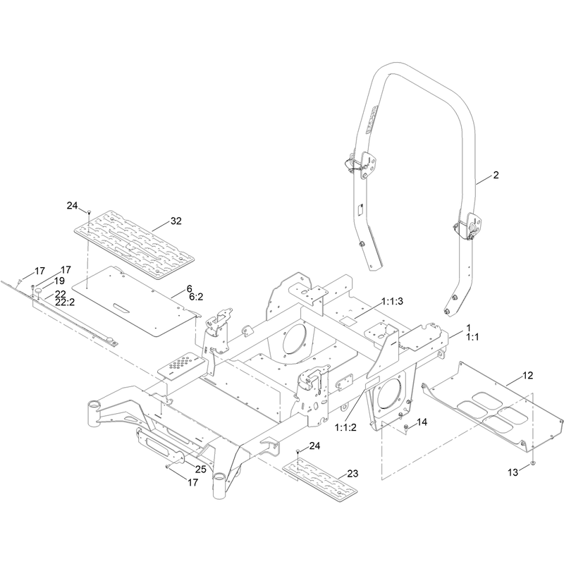 Frame and Roll-Over Protection System Assembly