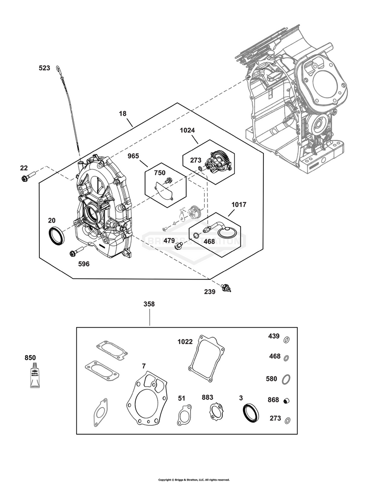 Crankcase Cover/Sump Group