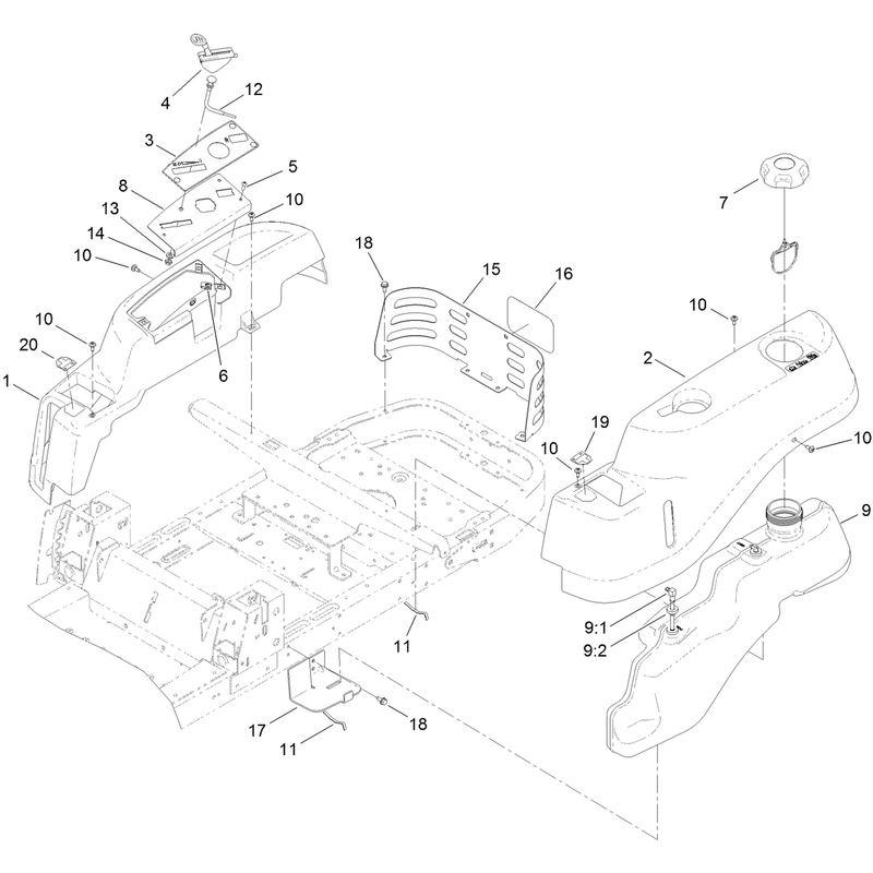 Body Styling and Fuel Pod Assembly