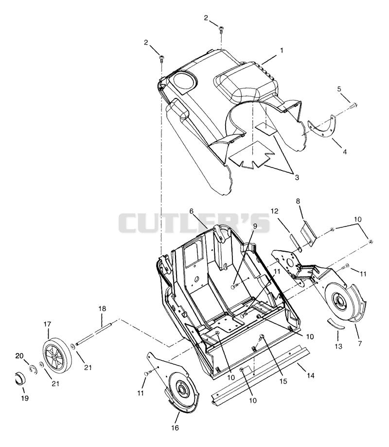 Chassis, Cowl, Wheels, Supports