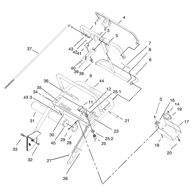 Handle and Control Panel Assembly