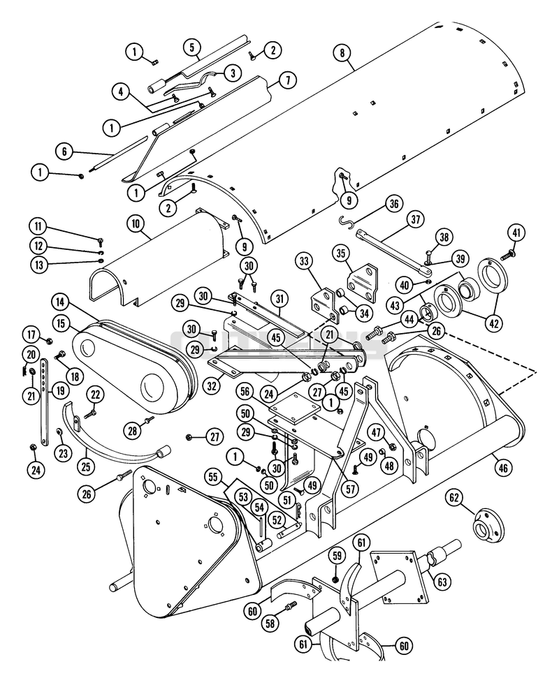 Tiller 48" Frame And Shroud