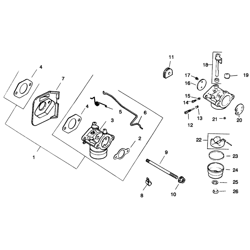 Fuel System Engine Kohler Model No Cv125t-1254