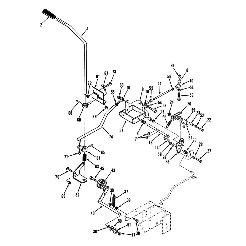 Clutch Brake and Speed Control Linkage
