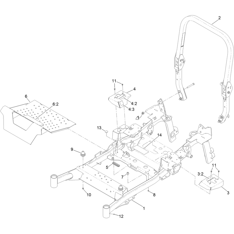 Frame and Roll-Over Protection System Assembly