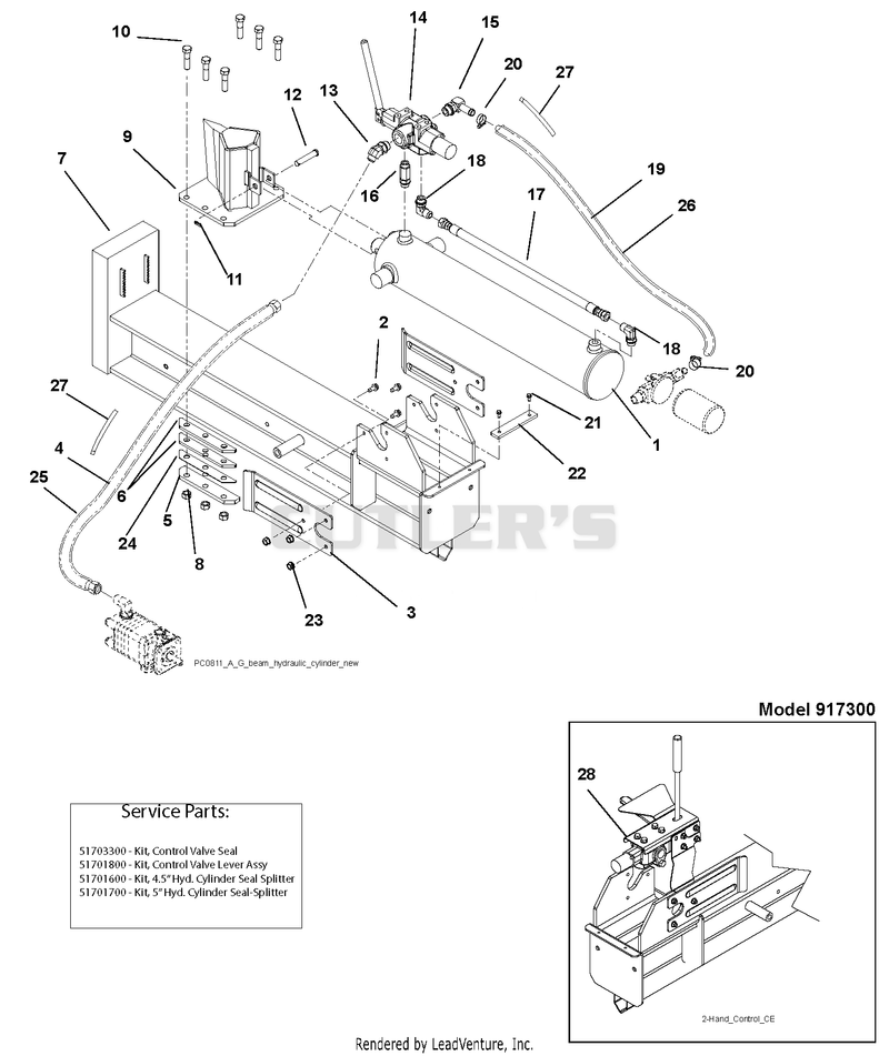 Beam And Hydraulic Cylinder