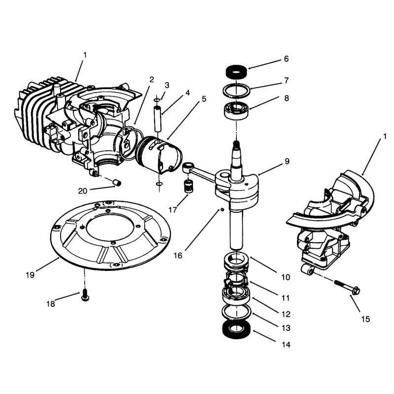 Crankshaft Assembly Model No 47pp3-3