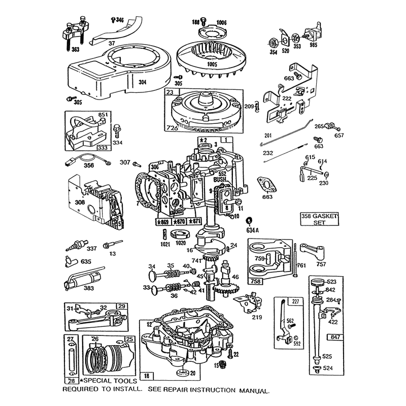 Engine Briggs & Stratton Model 286707-0120-01