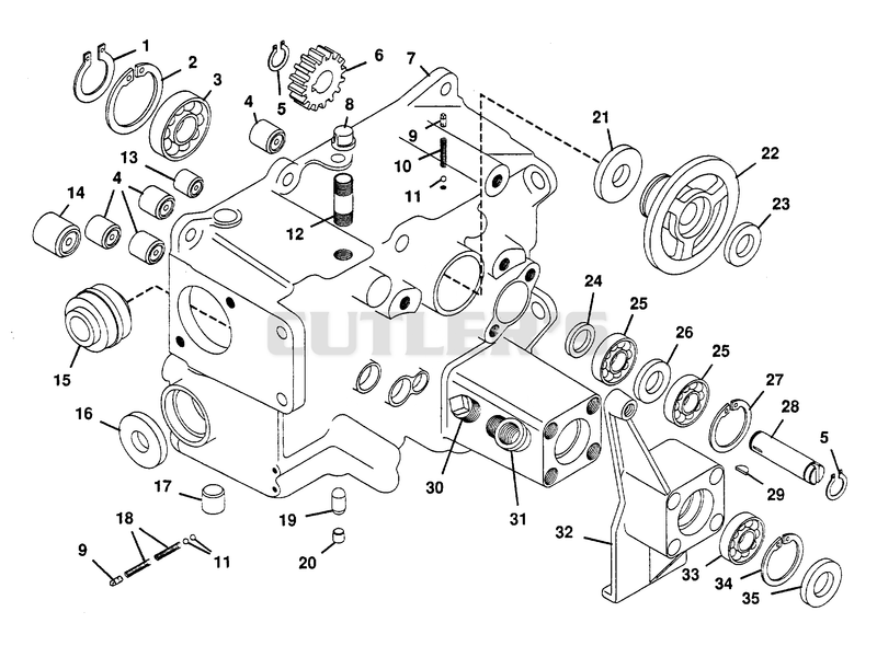 NUMBER TWELVE - TRANSMISSION CASE ASSEMBLY
