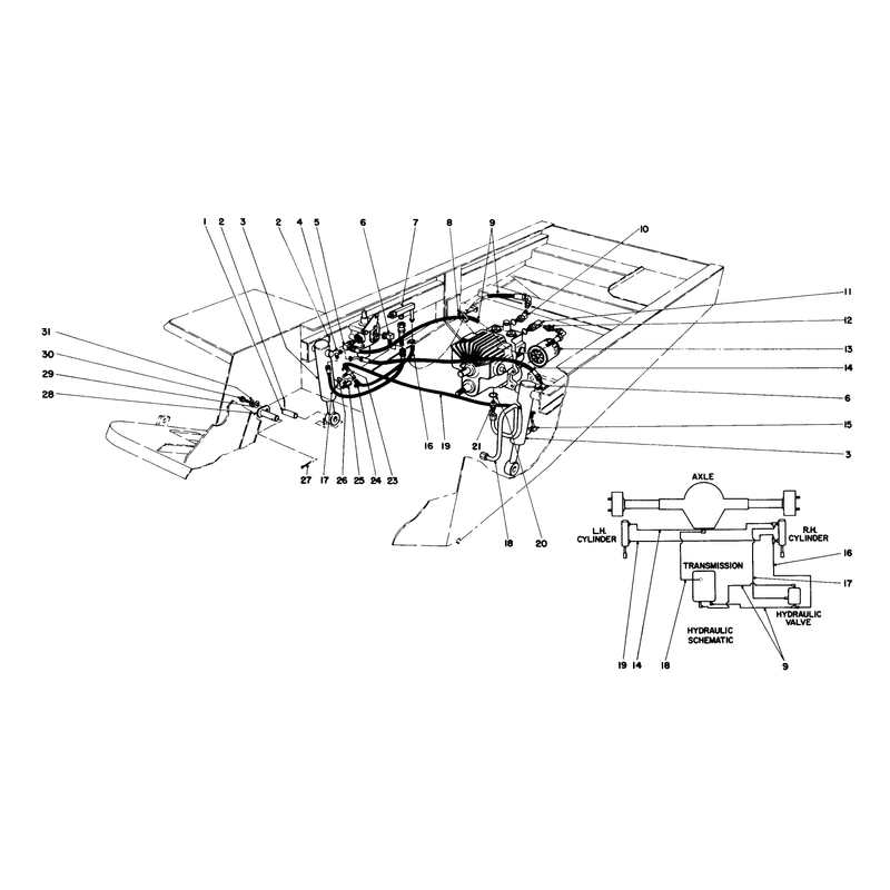 Hydraulic Valve and Lift Arm and Cylinders