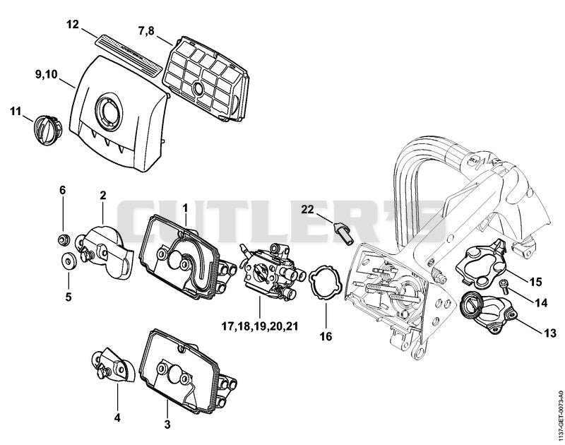 Air filter, Manifold