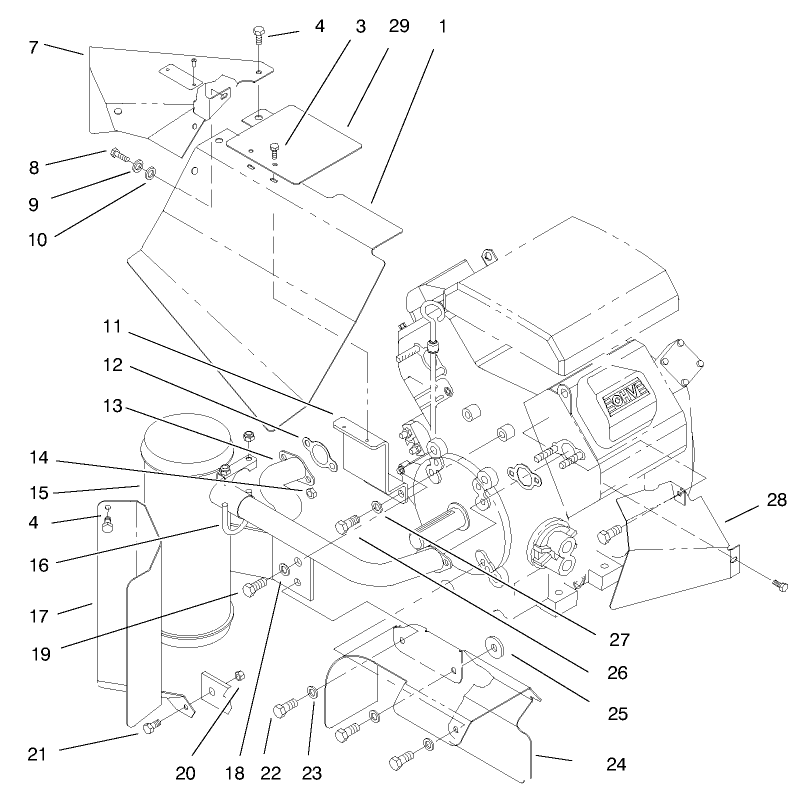 Heat Shields and Exhaust