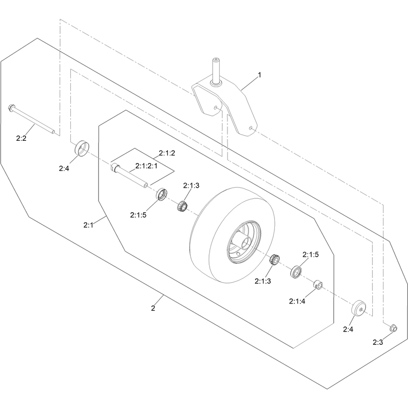 Caster Wheel and Fork Assembly