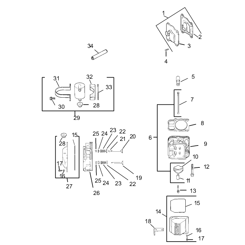 HeadValveBreather Assembly Kohler CV20S PRO 65593