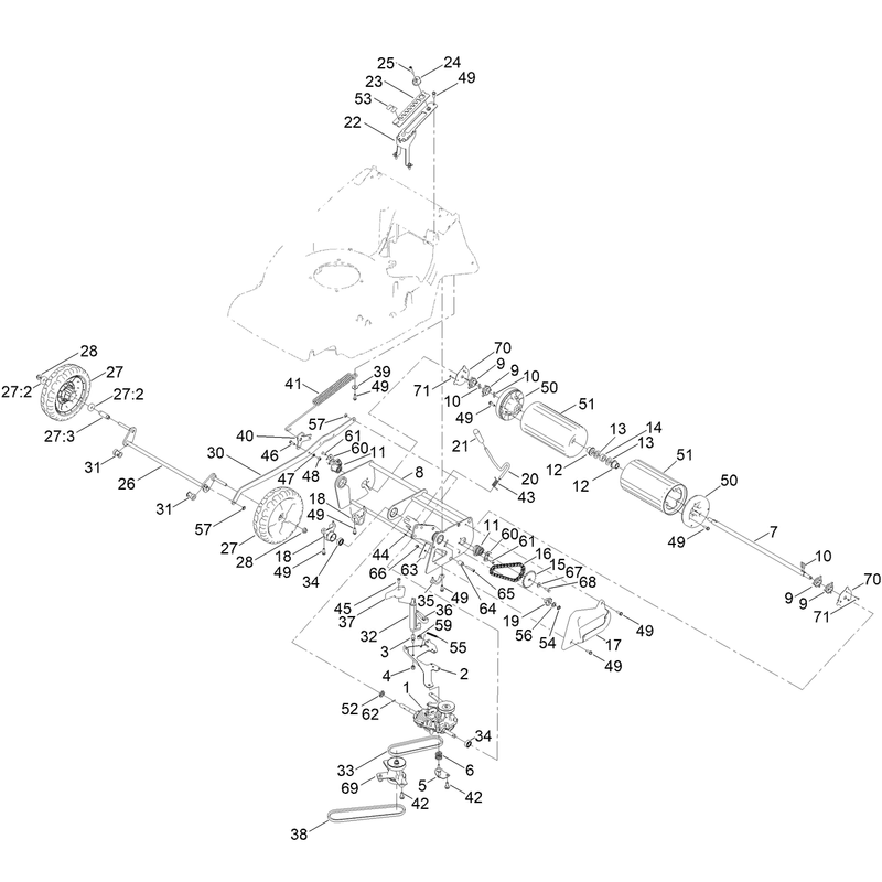 Traction and Height of Cut Assembly