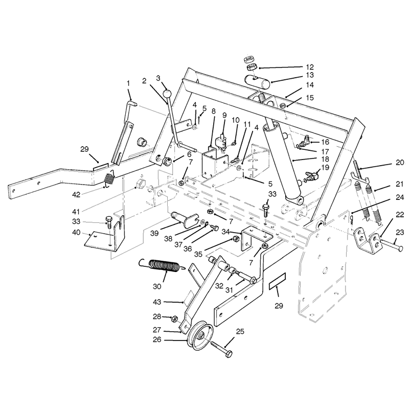 Parking Brake and Lift Frame Assembly