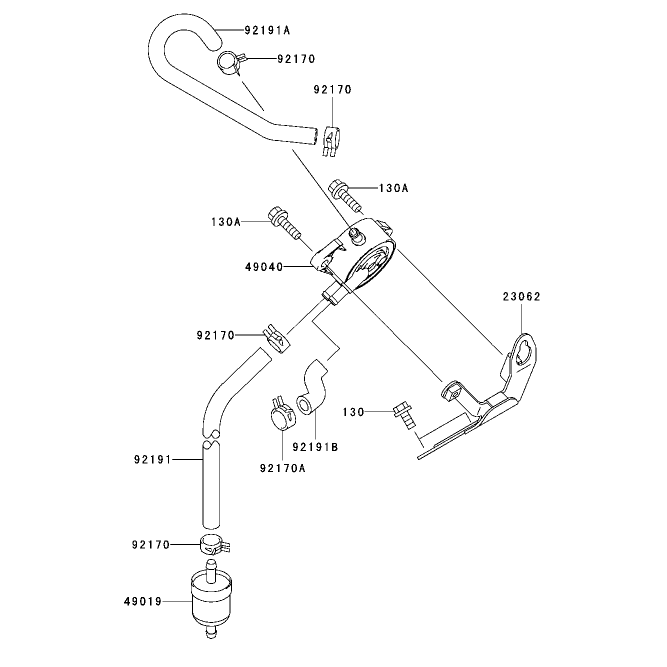 Fuel TankFuel Valve Assembly Kawasaki FH721D-AS05
