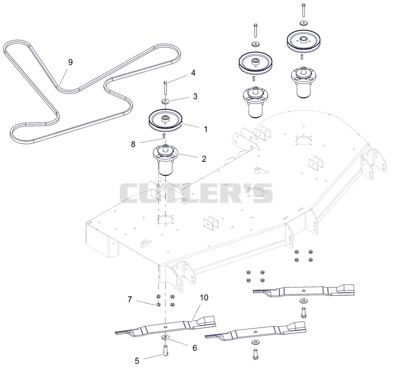 Belt, Blades, and Spindles - 60"