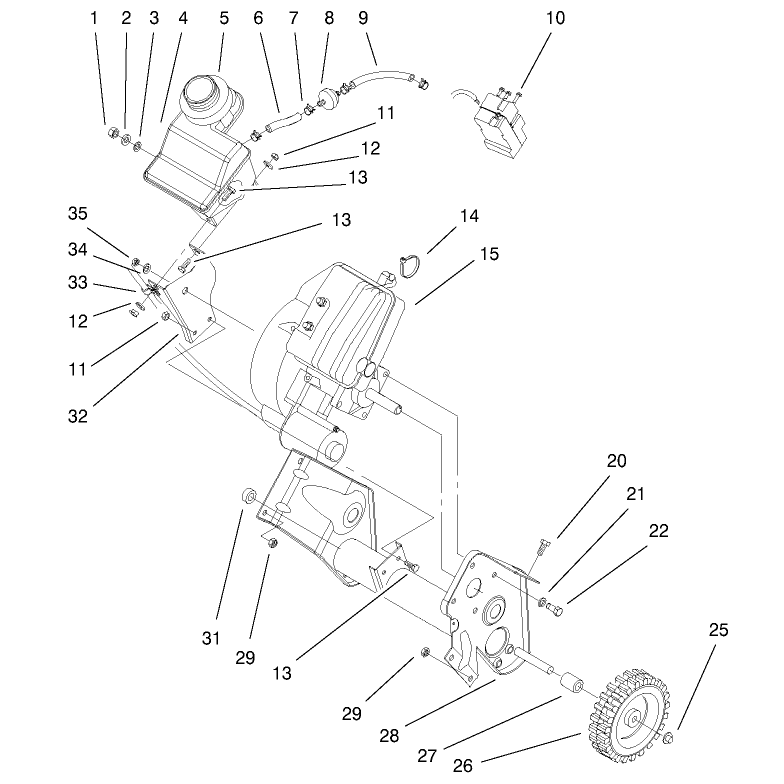 Engine and Frame Assembly