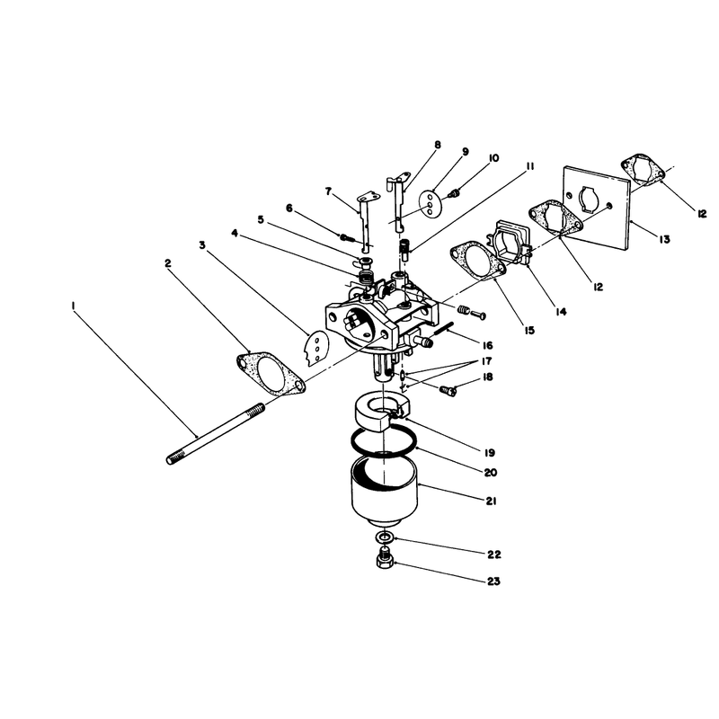 Carburetor Assembly Model 47pf5 and 47pg6